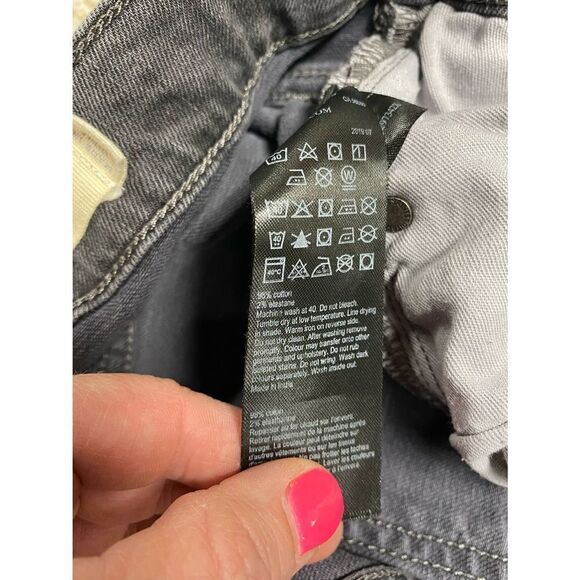 All Saints Grey Cigarette Button Fly Jeans Size 32 - Picture 6 of 6